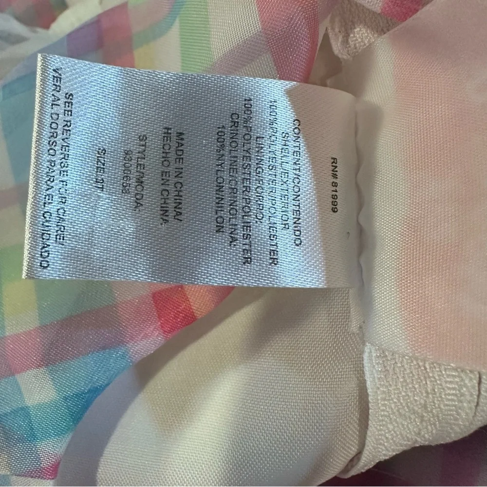 La Princess girls 3T Colorful Plaid‎ pastel Sleeveless dress